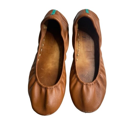 Tieks  Chestnut Brown Leather Ballet Flats Size 9 - Picture 1 of 7